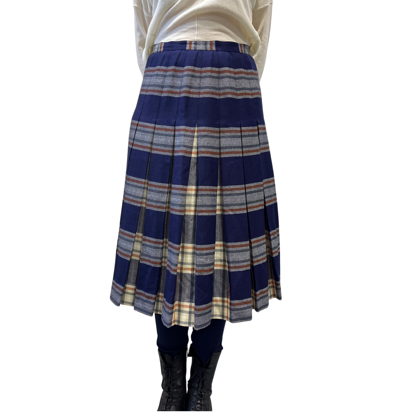 Vintage Wool Plaid Skirt