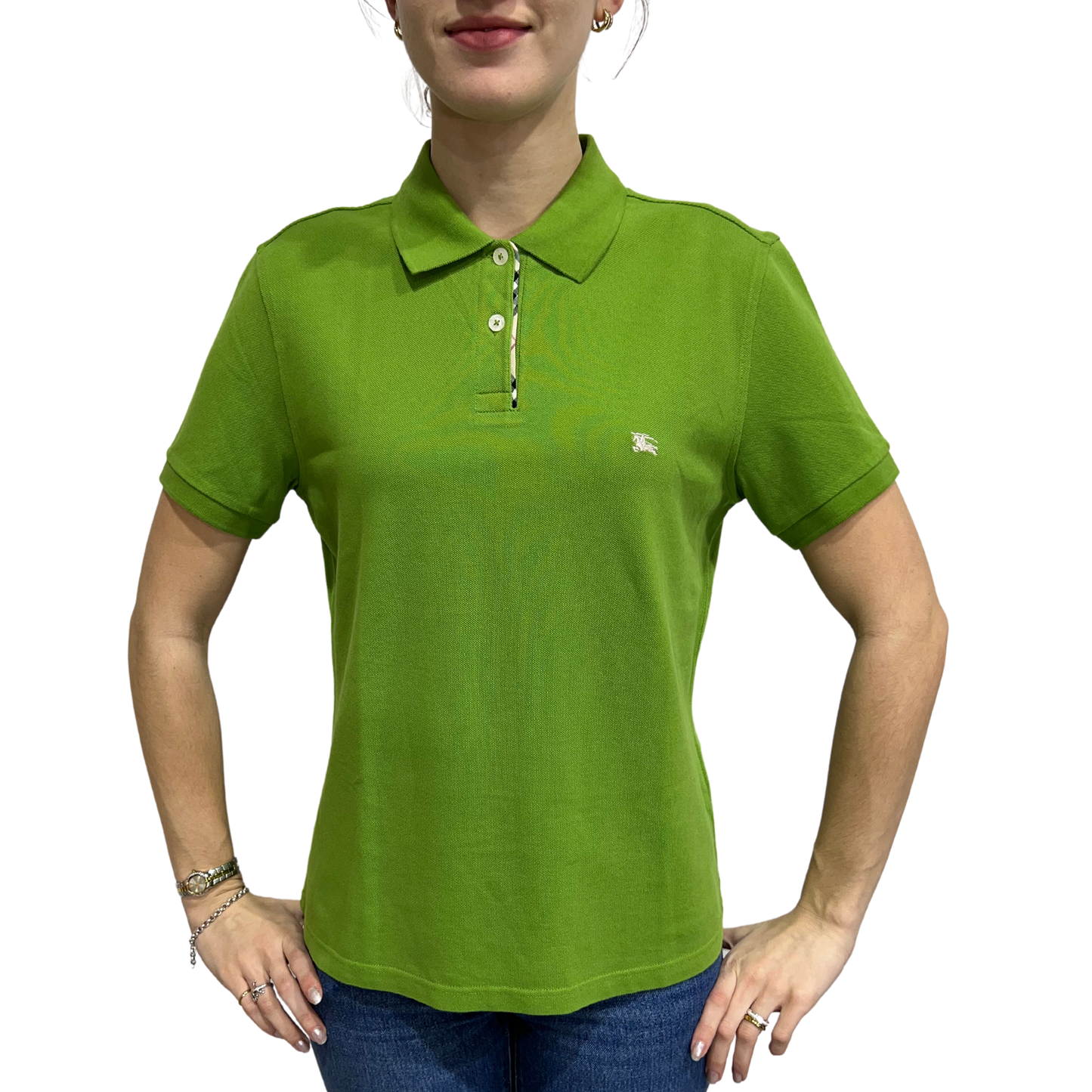 Burberry Green Polo Shirt*