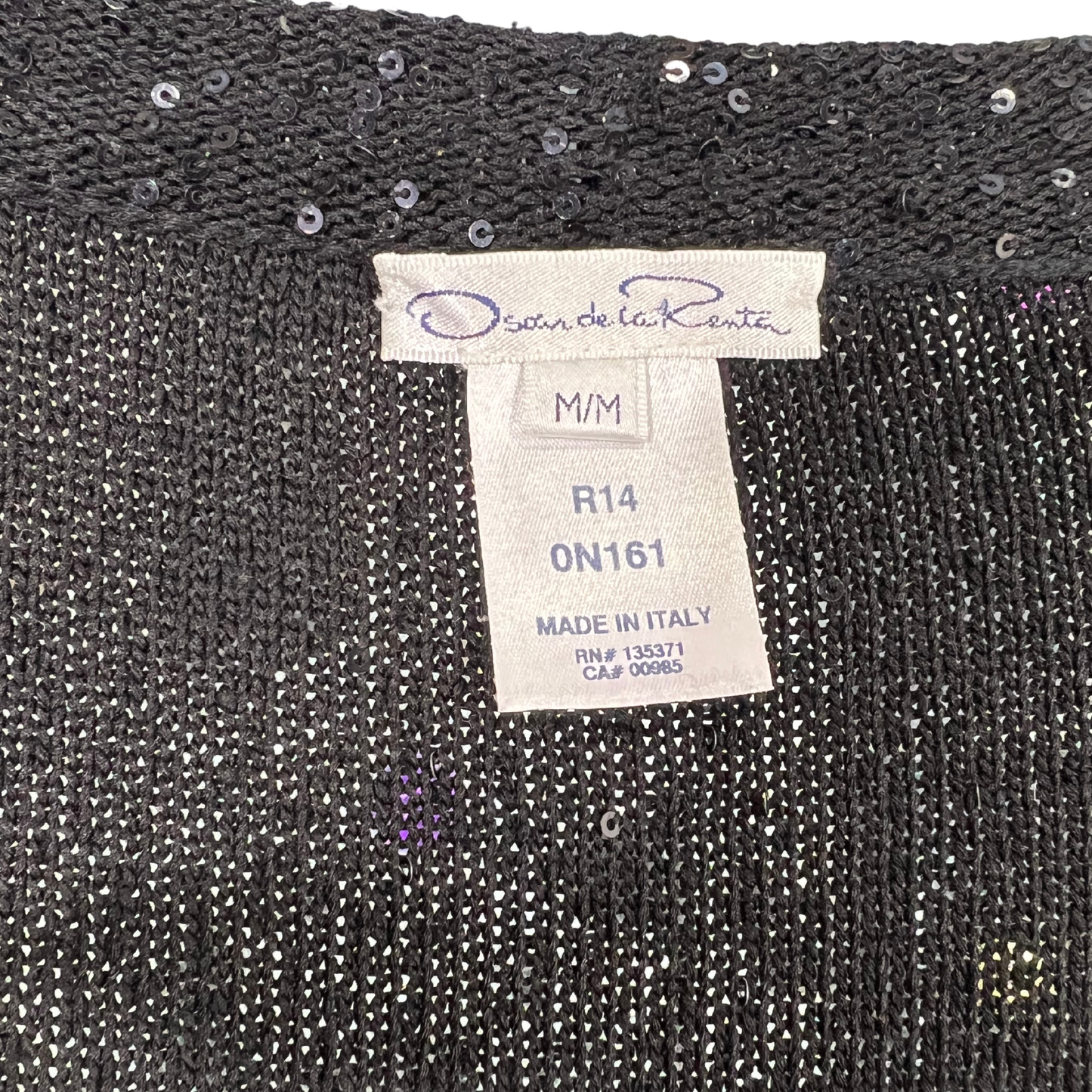 Oscar de la Renta Vintage Sequined Cardigan