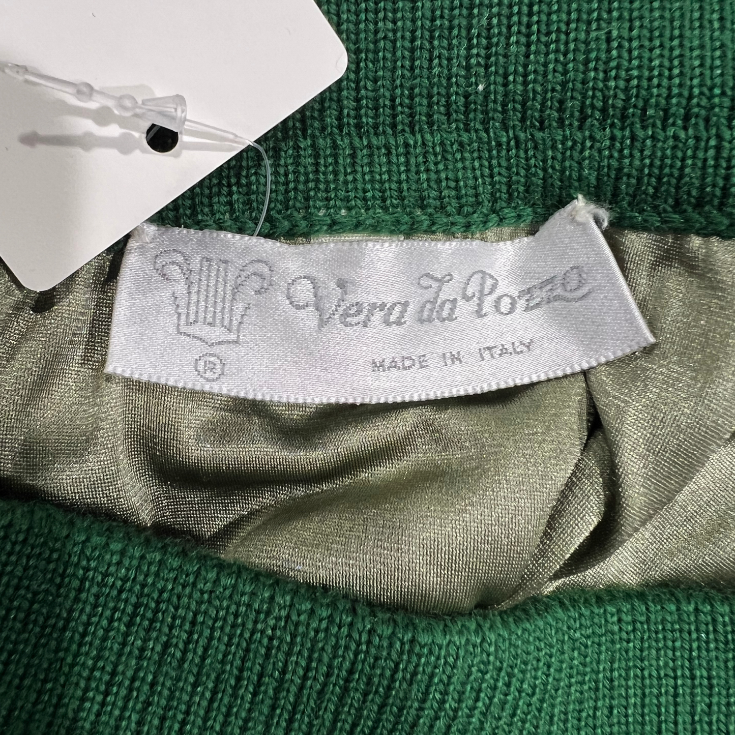 Vera da Pozzo Vintage Green Knit Pencil Skirt