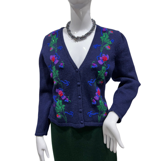 Susan Bristol Hand-Embroidered Cardigan*