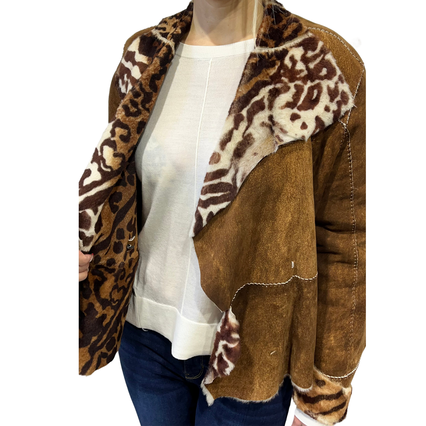 Shearling Brown Women's Italian DIBI Jacket