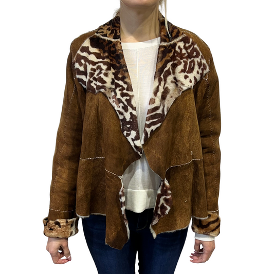 Shearling Brown Women's Italian DIBI Jacket